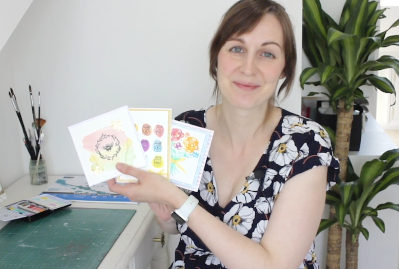 Bee, Honey Jar and Floral Cards