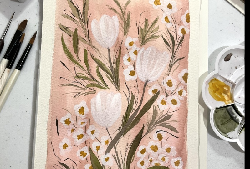 Painting White Tulips: A Breather