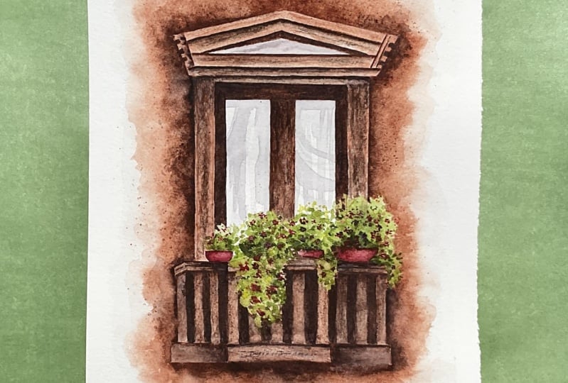 Balcony with Blooms
