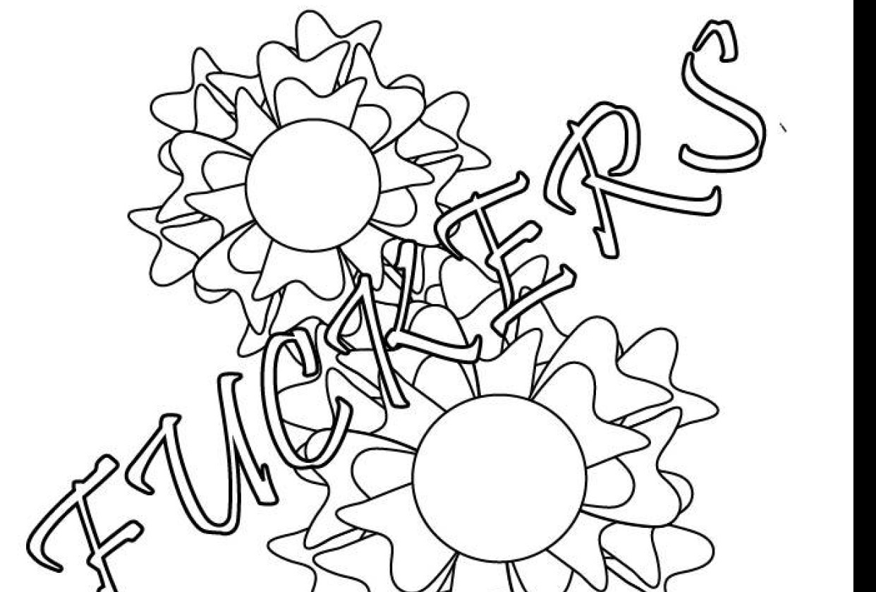 Swear Words Coloring Page F@%kers - student project