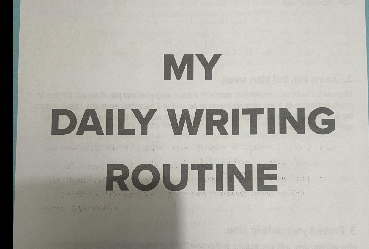 My Daily Writing Routine - student project