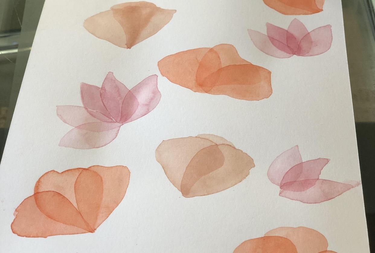 Watercolor pattern - student project