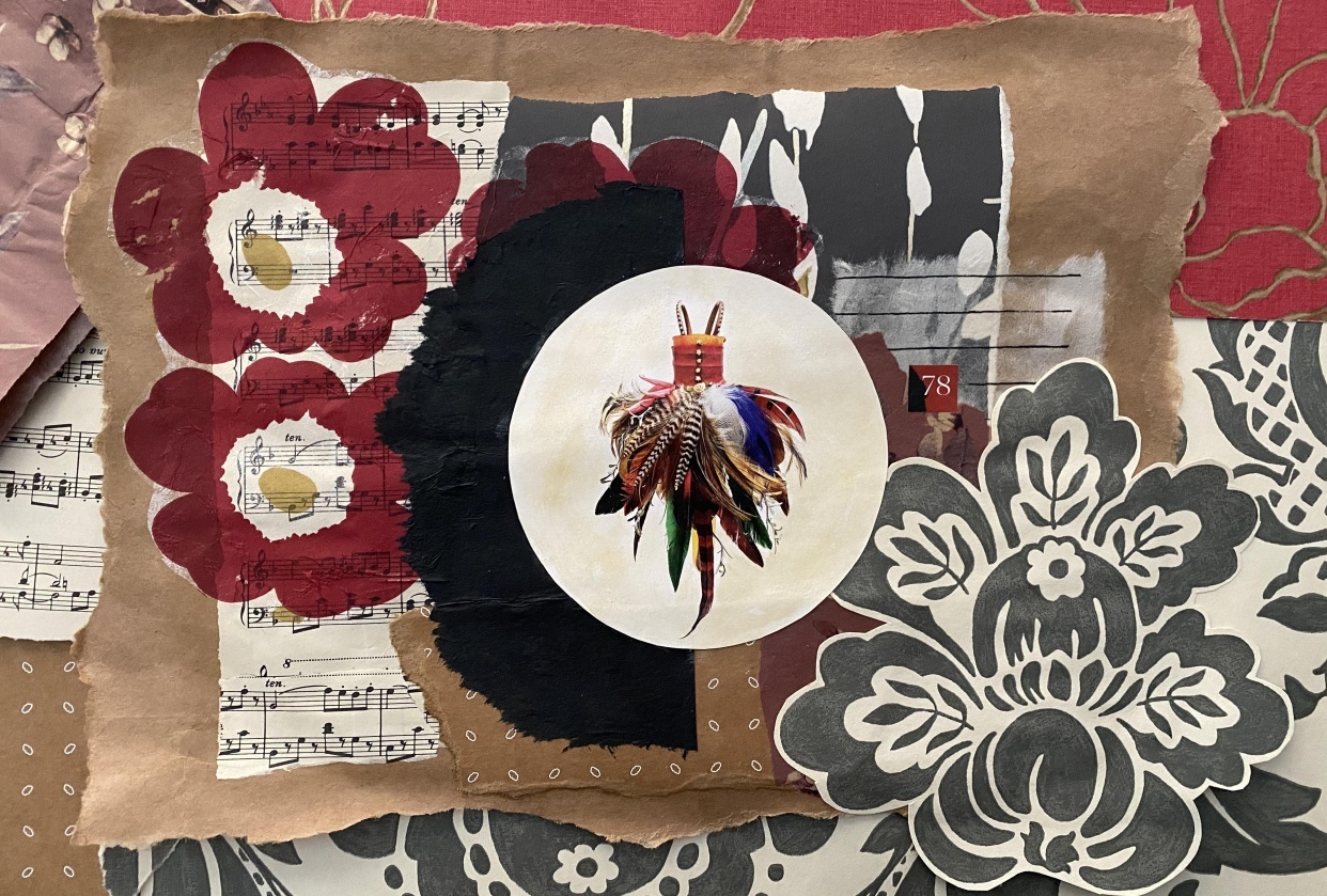 Making Collage Art Using Found Papers - student project