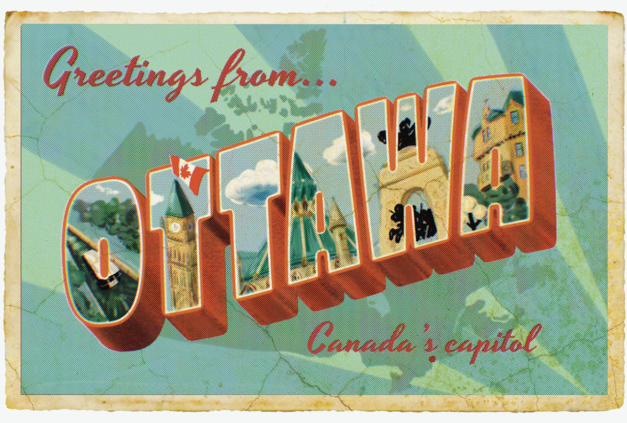 Procreate vintage postcard - student project