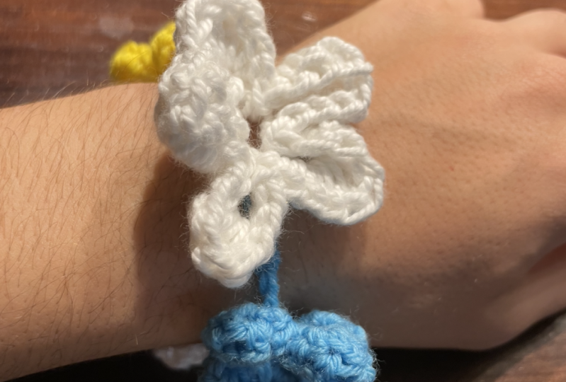 Crocheted Flower Bracelet