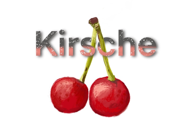 Lettering mit Kirsche