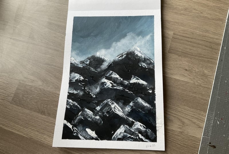 Acrylic mountain range