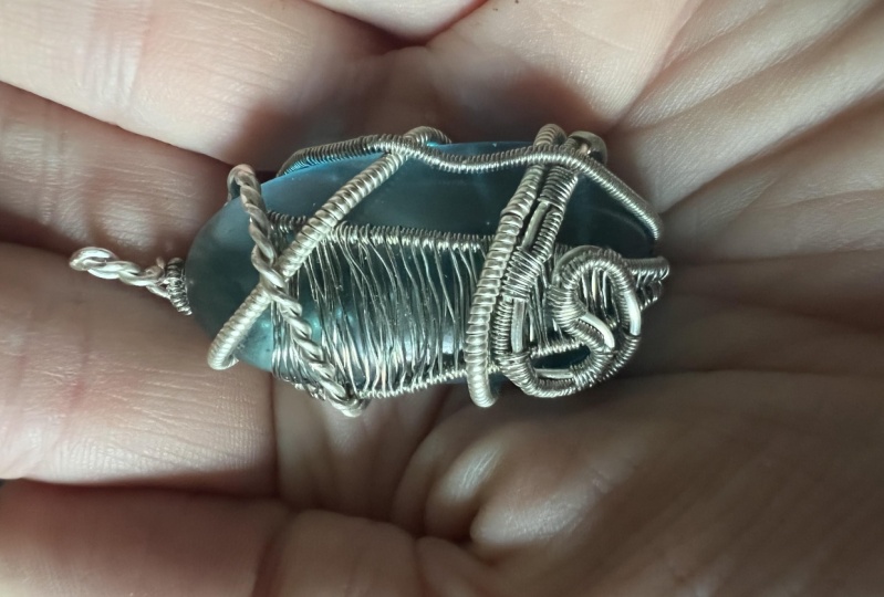 Wire Wrapped Faux Sea Glass