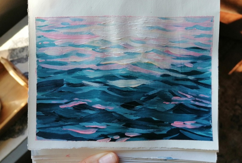 Acrylic Ocean Water Painting