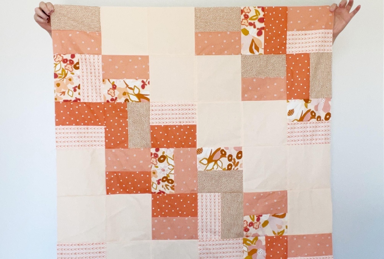 My finished quilt top - student project