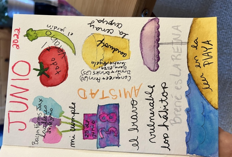 Bullet Journal con acuarelos