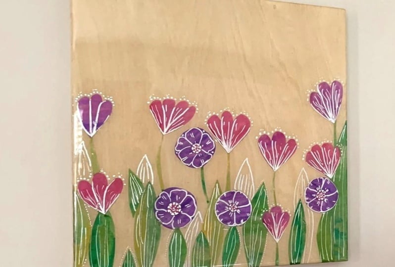 Watercolor and Resin