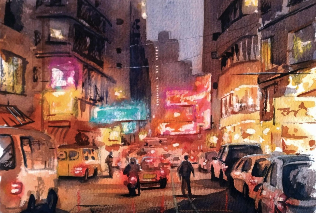 Neon Street - student project