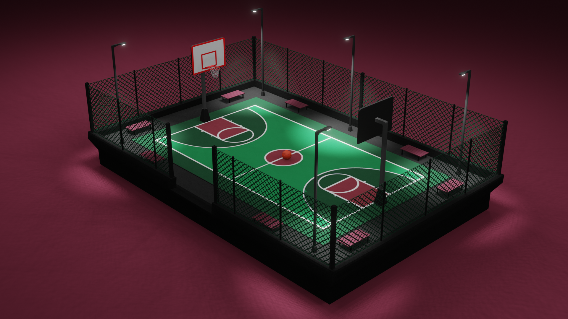 Street Basketball court - student project