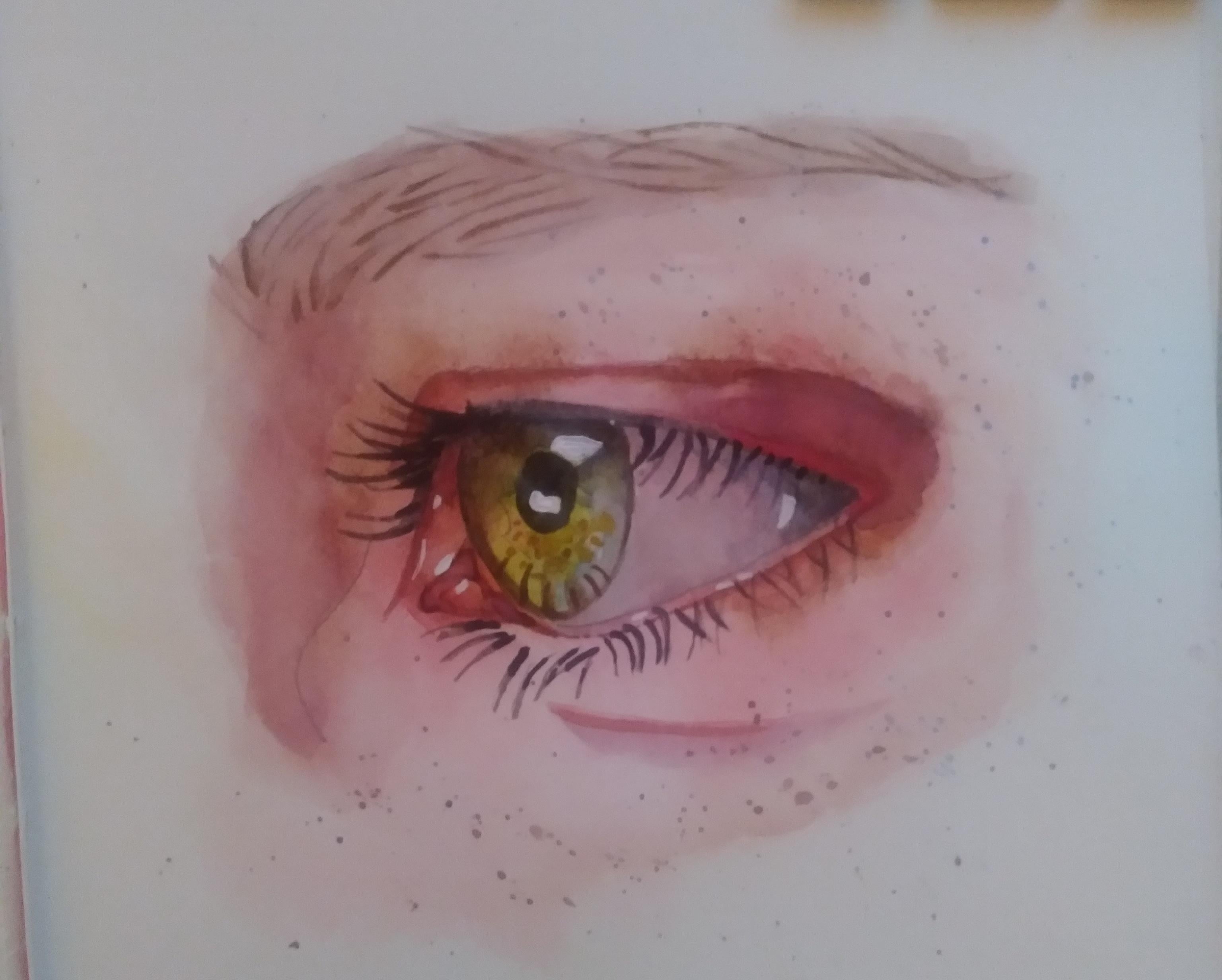 Watercolor eye - student project