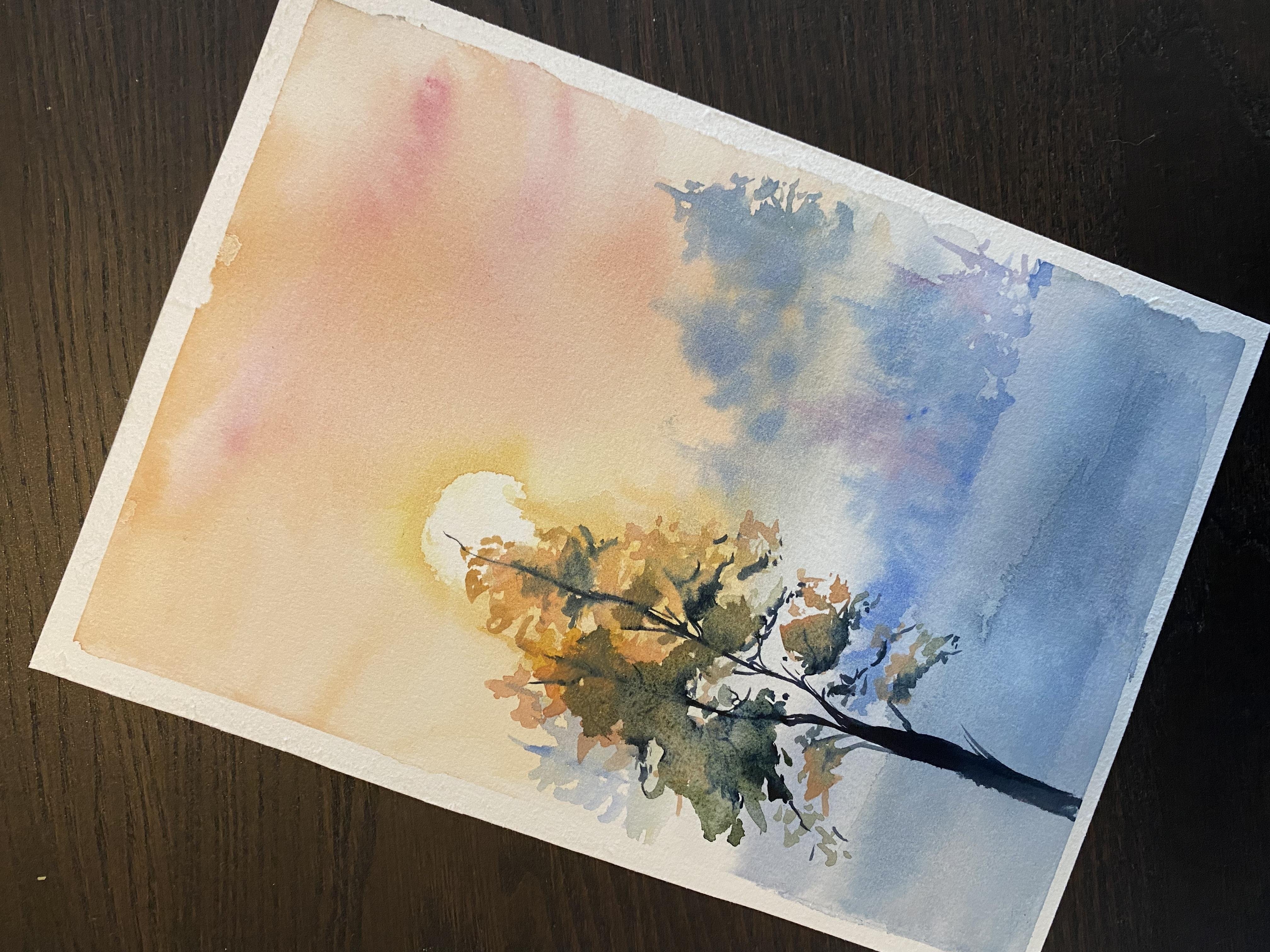 Misty Winter Sunset - student project