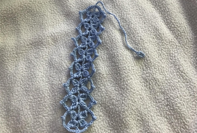 Blue lace bookmark