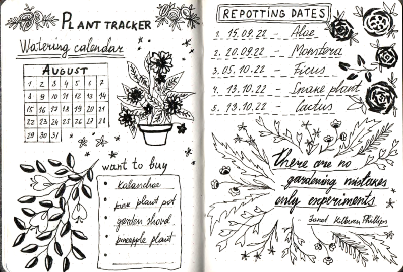 A Page From a Bullet Journal