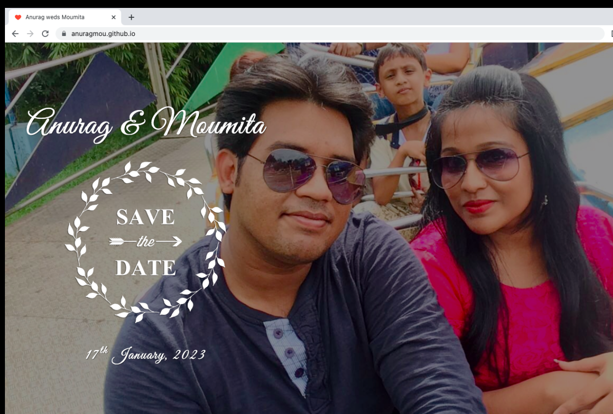My Weeding Site on GitHub Pages - student project