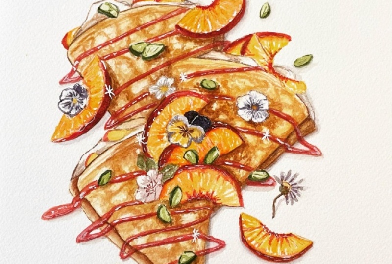 Crepes watercolor