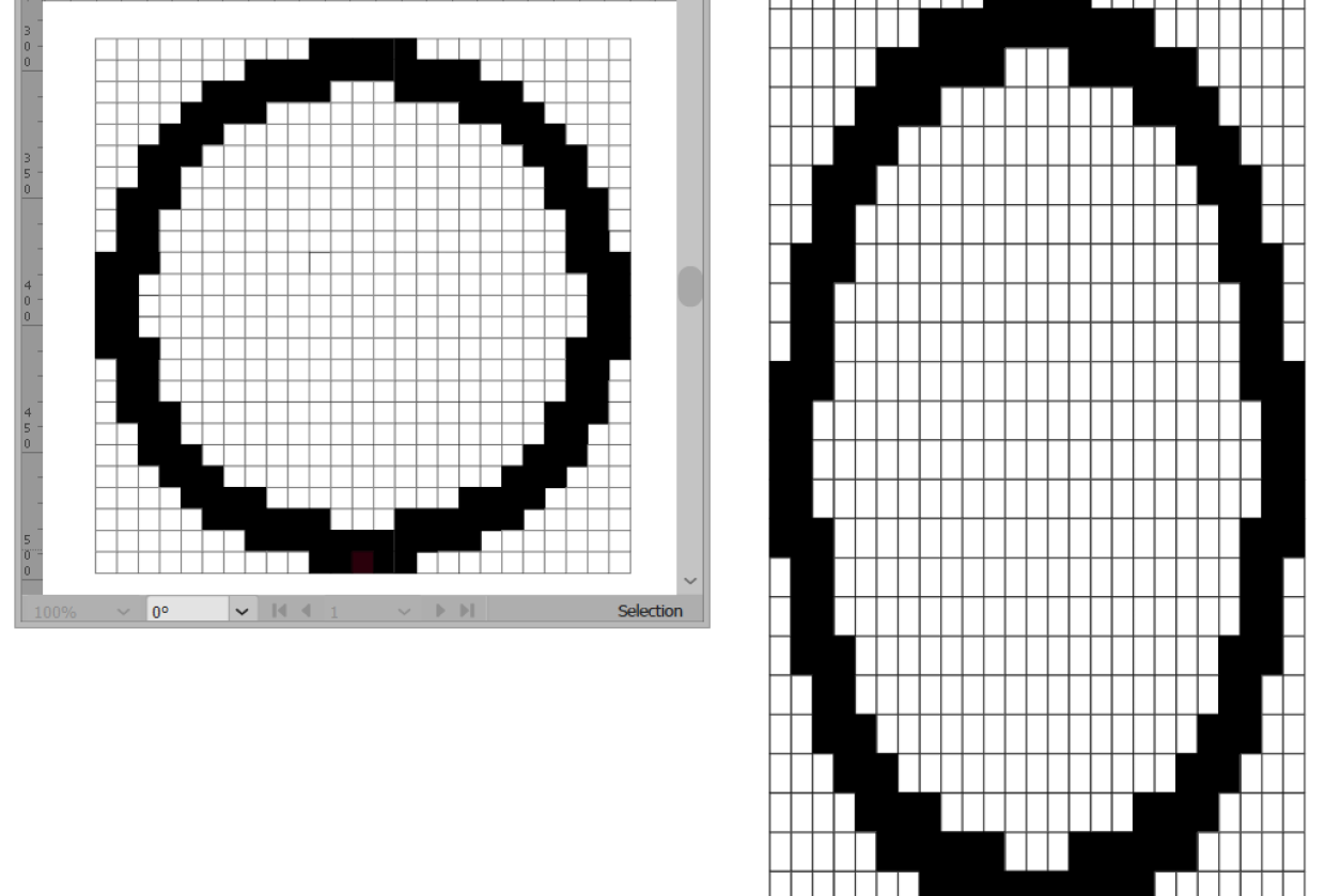 Basic woven design image in 2 ways - student project