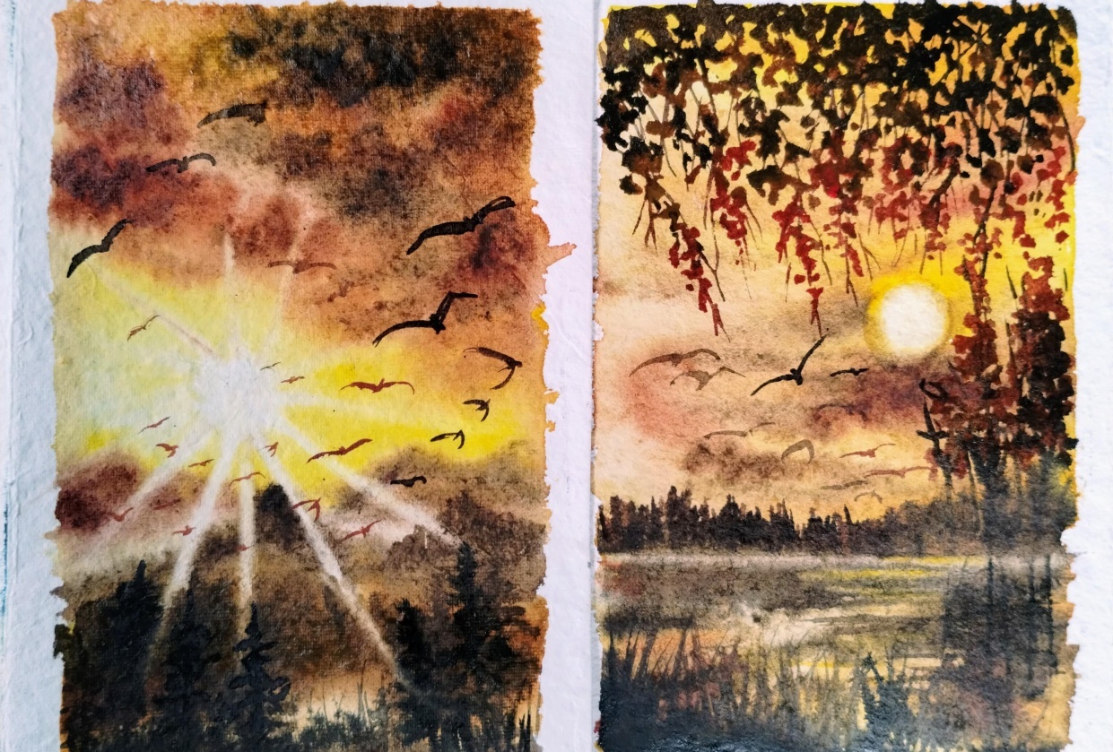 Golden hour landscape with Nilam - student project