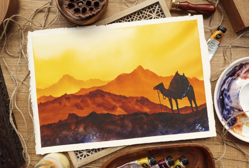 Watercolor Silhouette