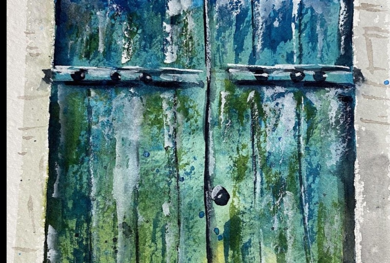 Green Blue Door