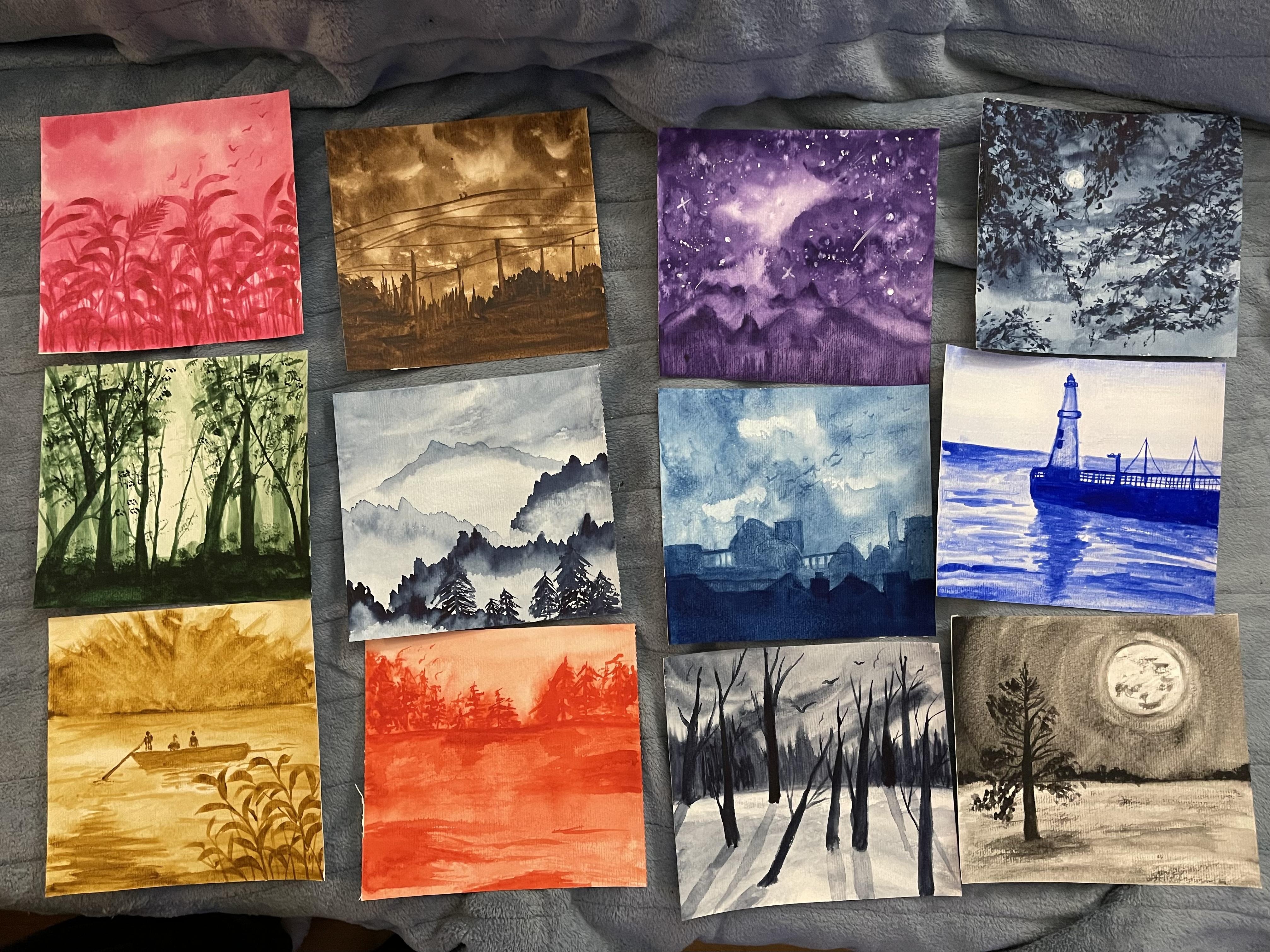 Monochrome painting - student project