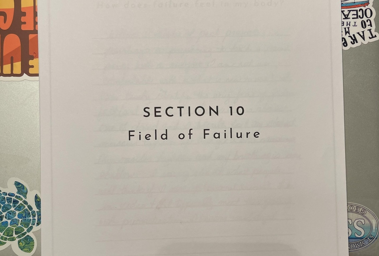 Fear of Failure Project - student project