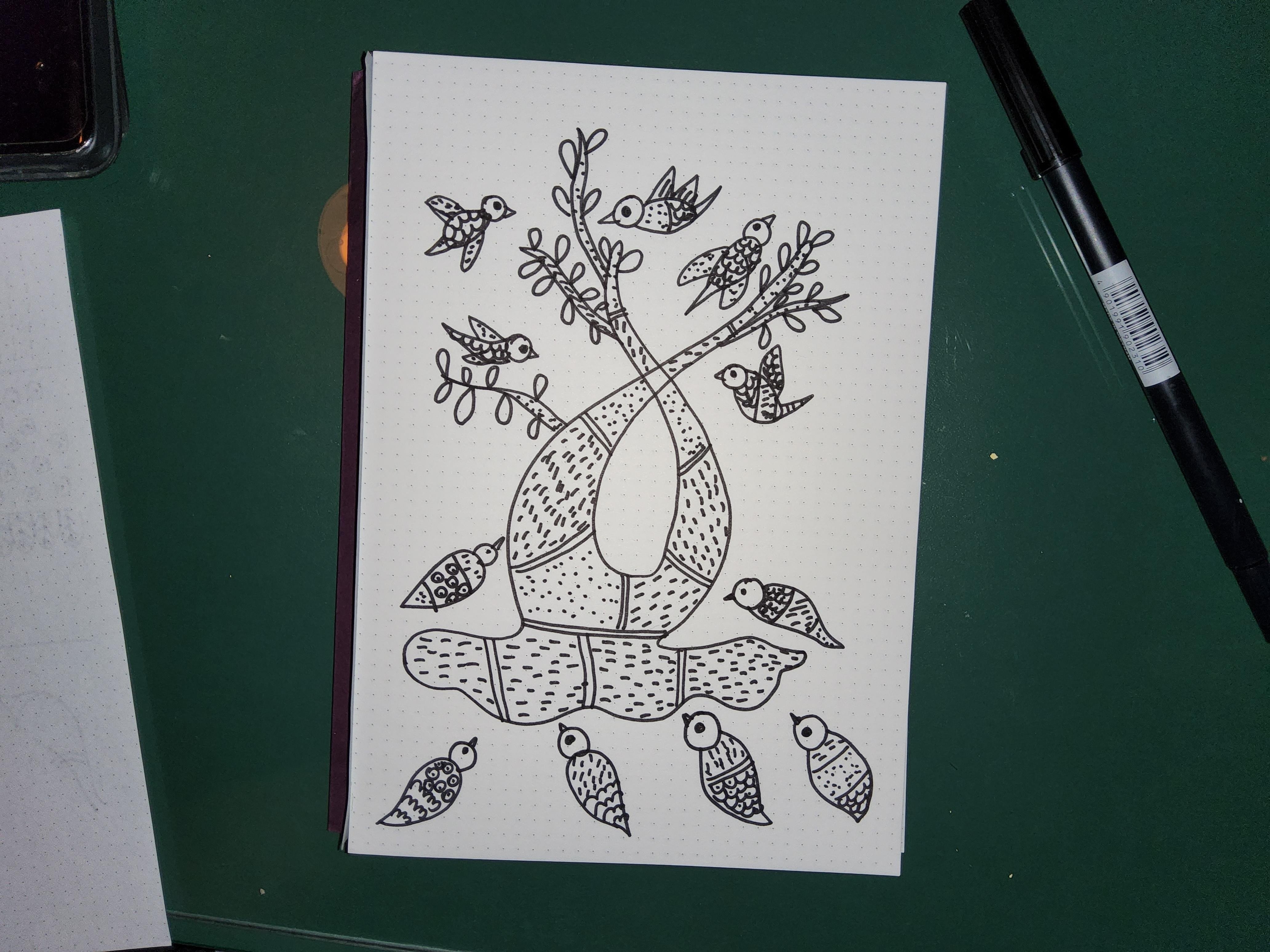 First the sketch to practice - student project