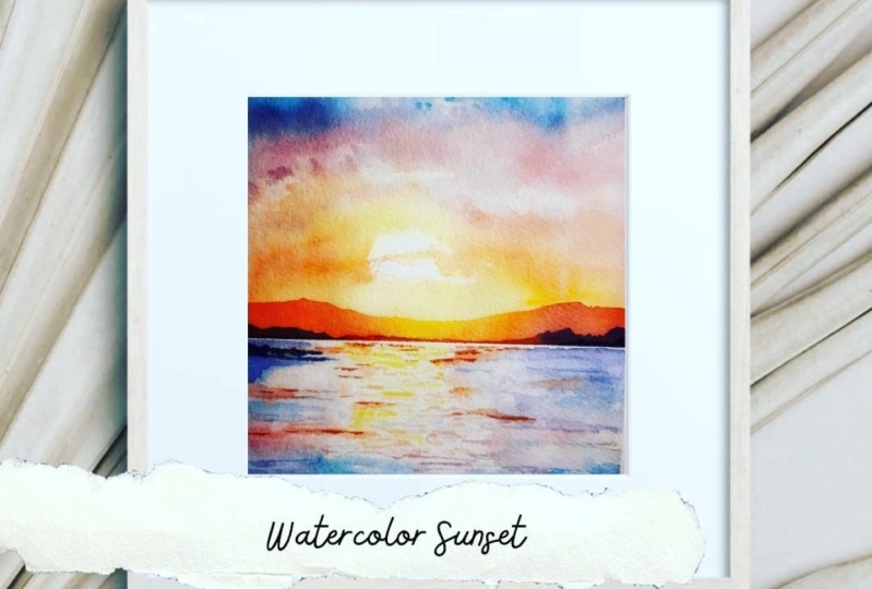 Watercolor Sunset