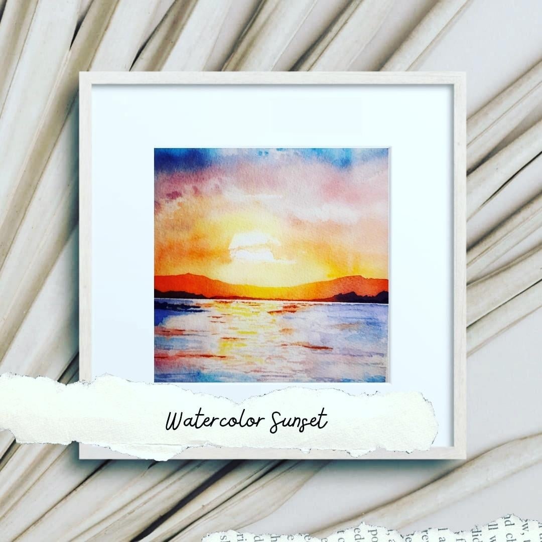 Watercolor Sunset - student project