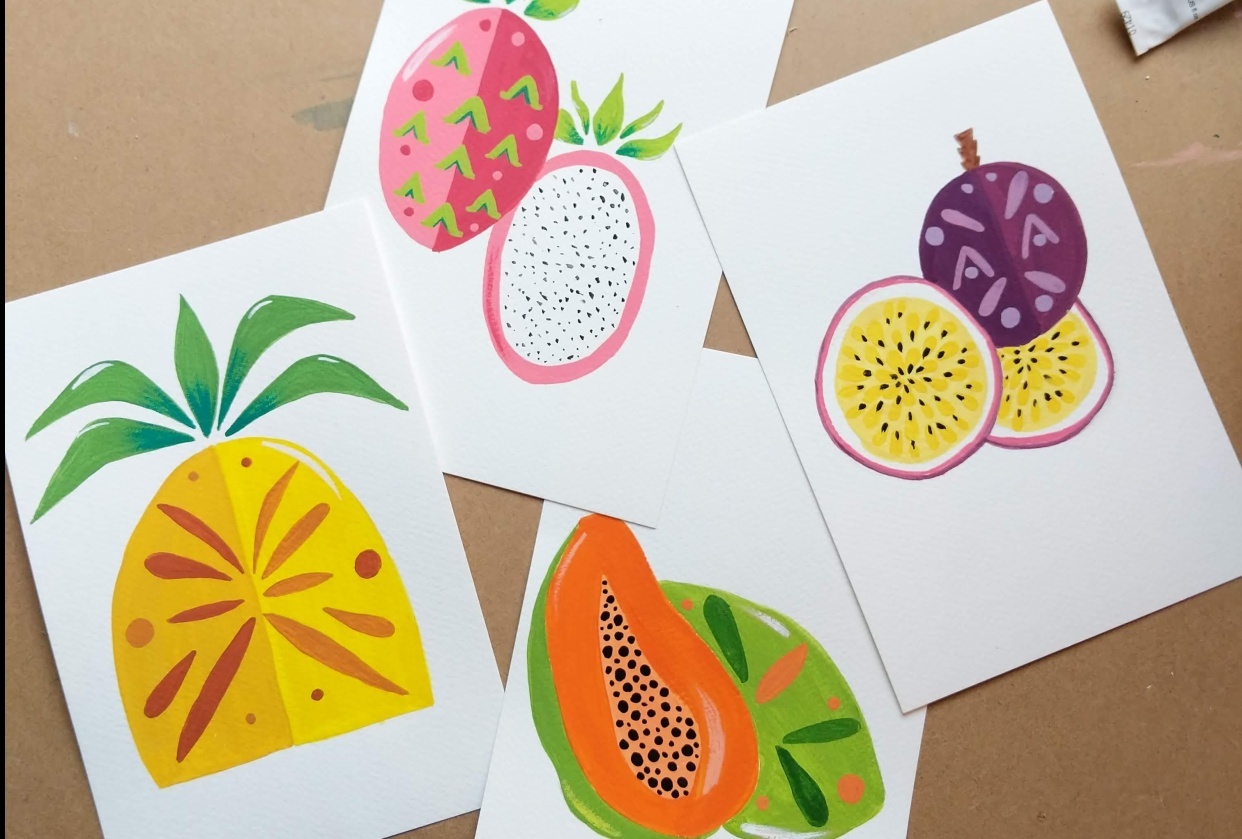 Tropical Tiki Fruit - student project