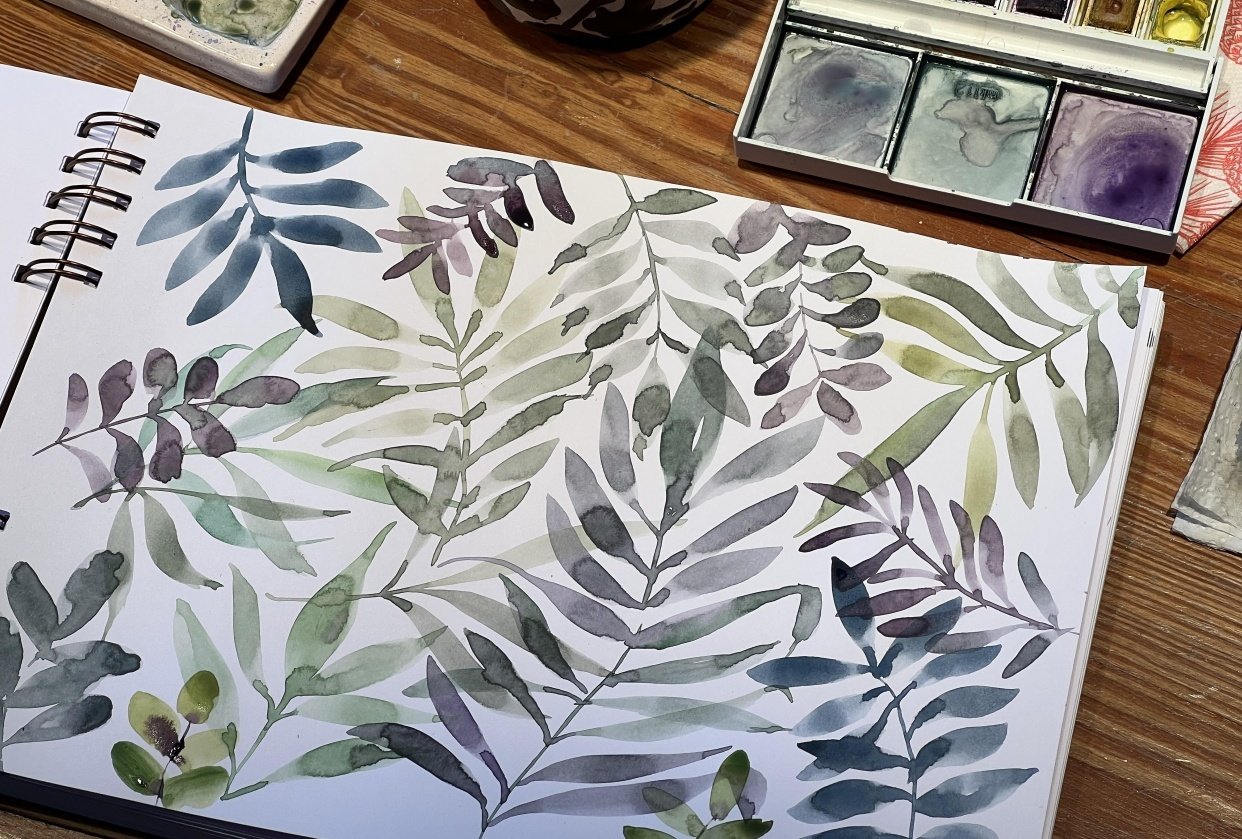 palm tree and leaves - student project