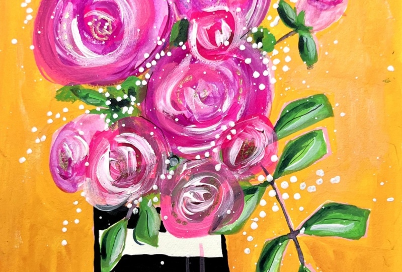 Abstract Florals in Gouache