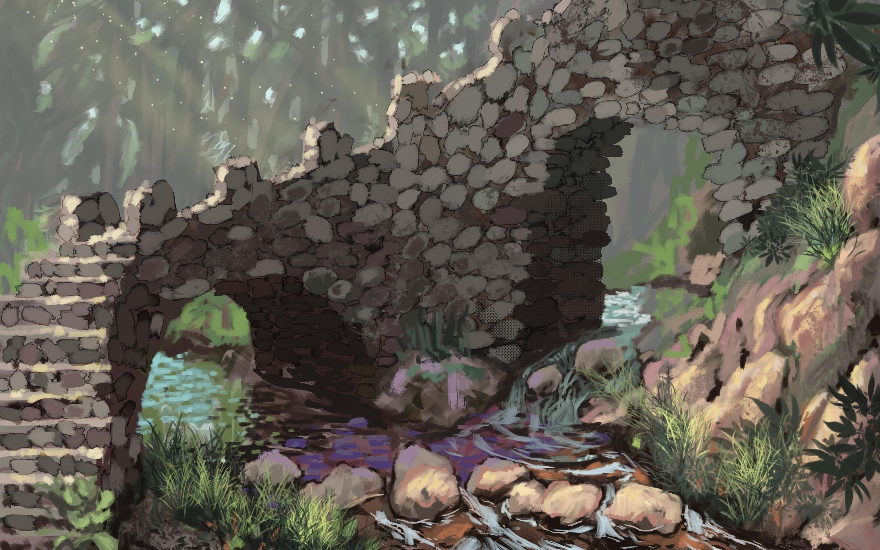 Ruined bridge - student project