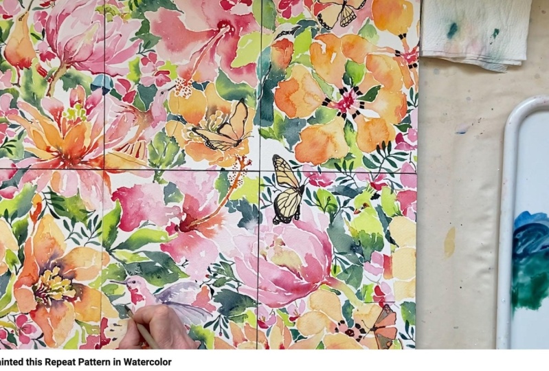Watercolor Without Fear: Painting for Pattern Design