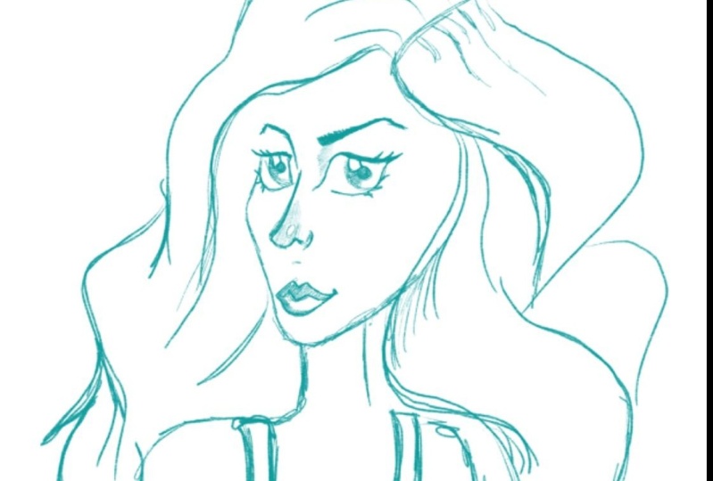 First attractive female face.