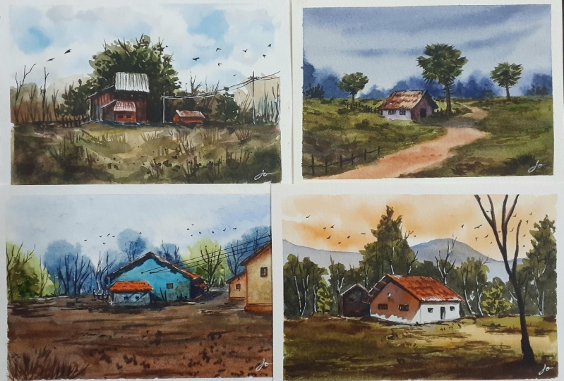 Village inspired landscape