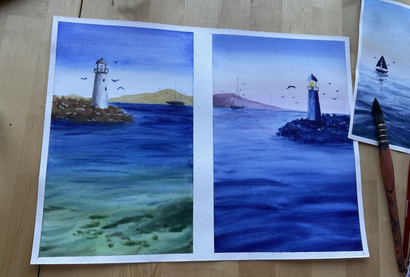 Lighthouse and the sea