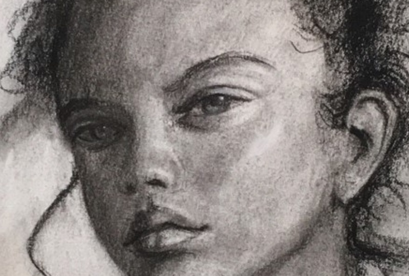 Charcoal Drawing Portraits x2