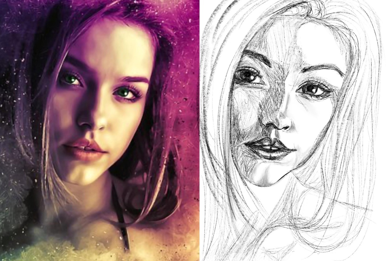 Portrait sketch - student project