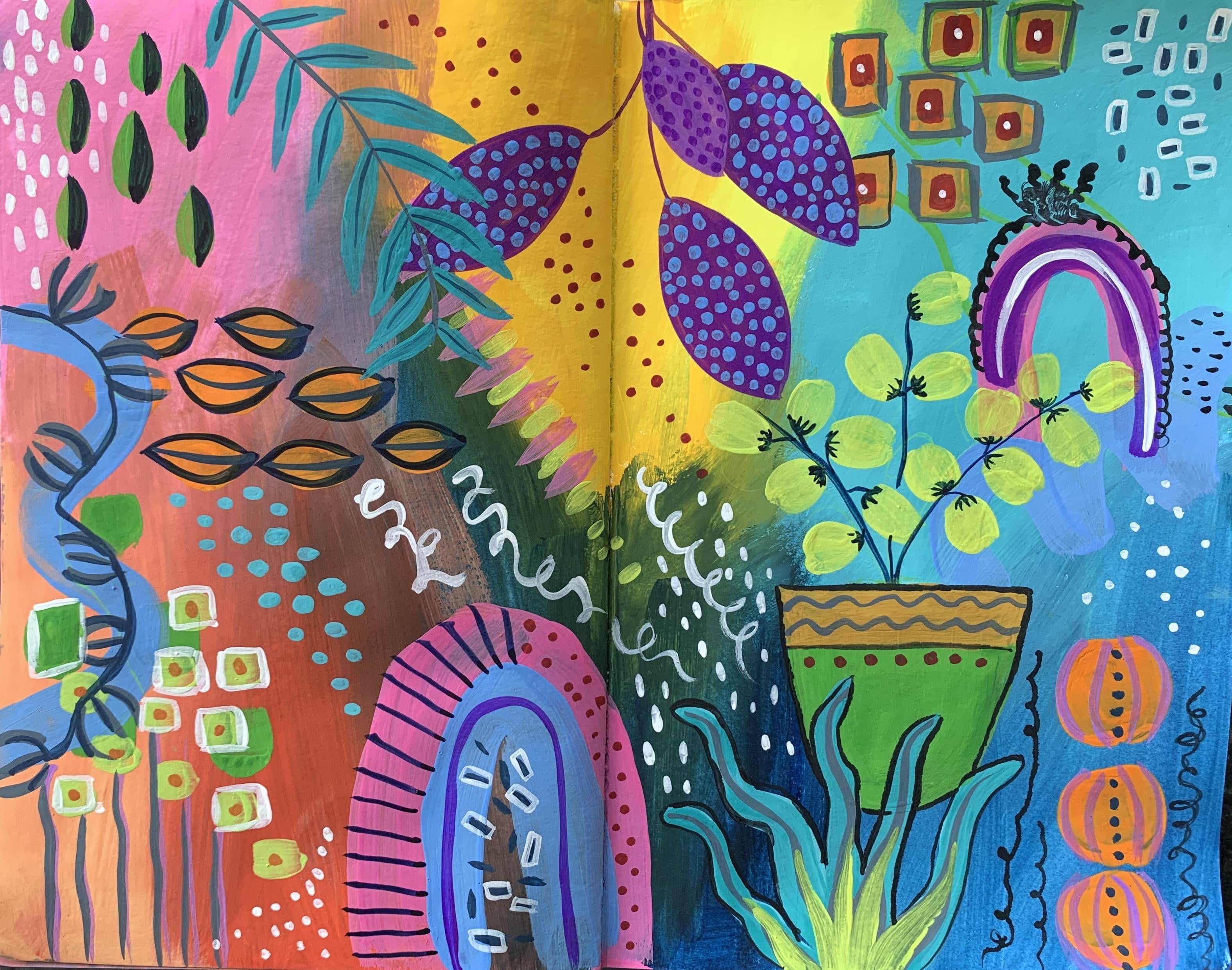 Paint a Stunning Abstract - student project