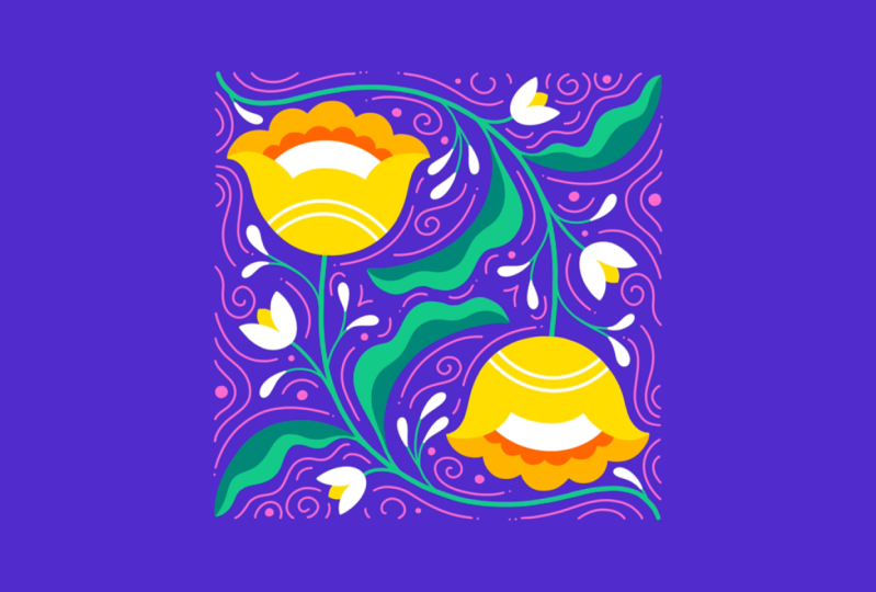 Floral Illustration Using Procreate Symmetry