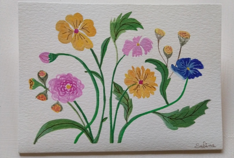 Florals in gouache