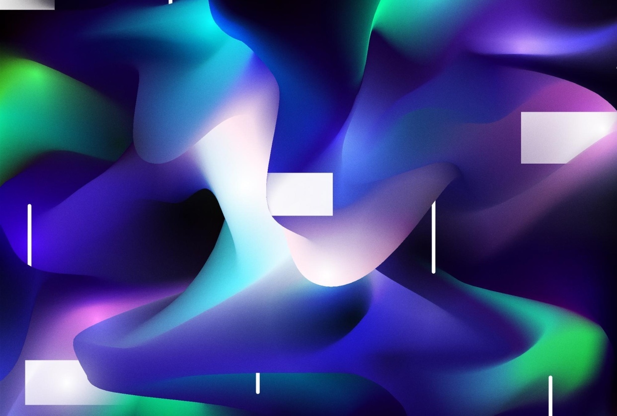 My First Shot at an Abstract Gradient Artwork - student project
