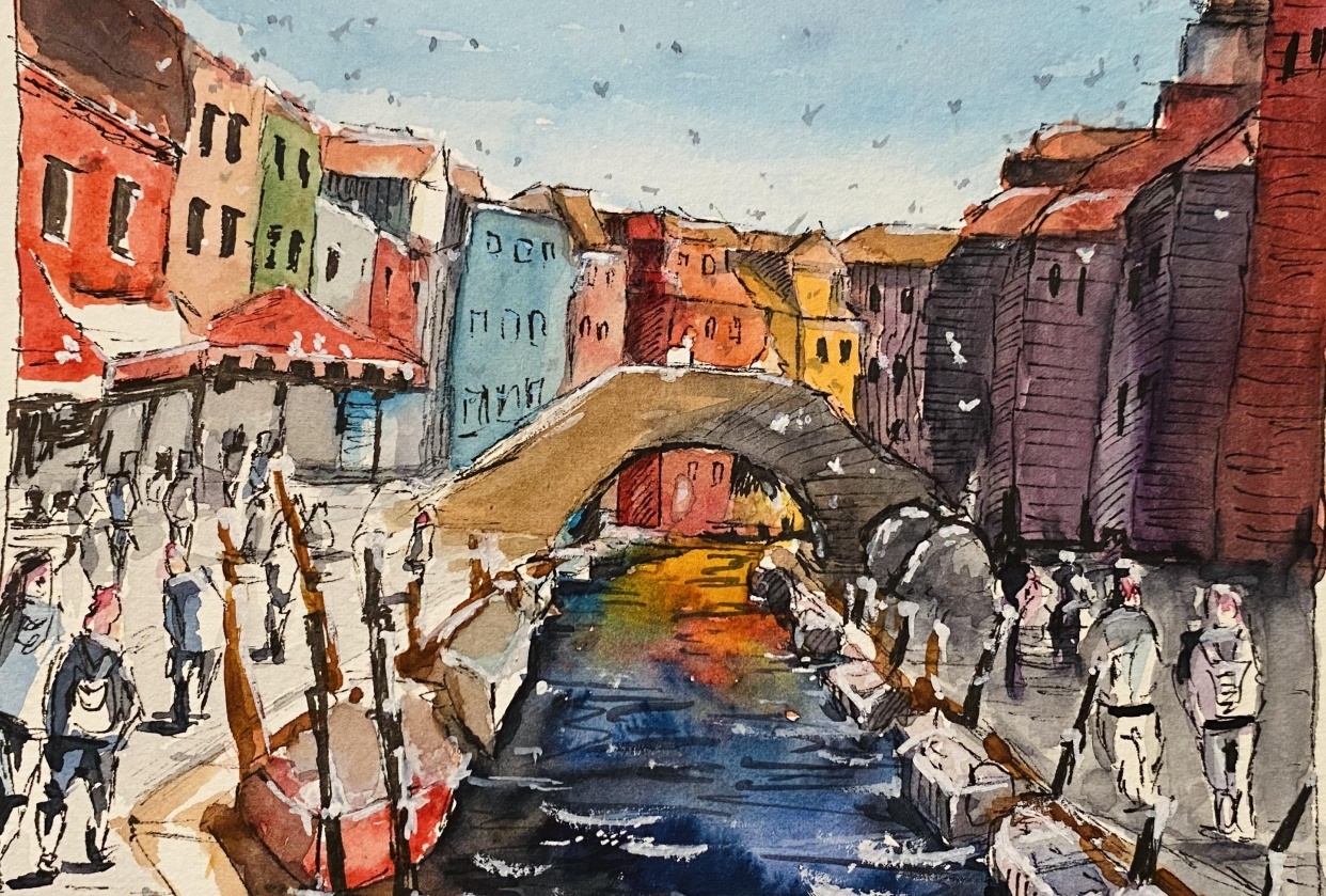 Line and Wash Essentials: Planning and Composing Your Painting - student project