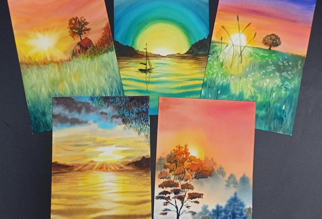 6 first paintings - student project