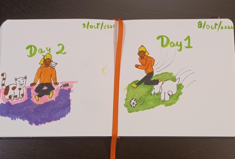 I drew with 2 prompts